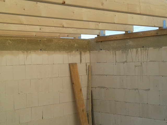 Unser Bautagebuch: Dachbalken Garage