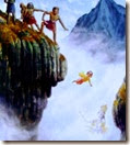 Prahlada being thrown off a cliff