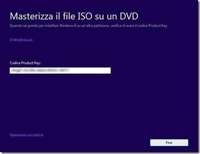 Windows 8 masterizzazione ISO su DVD