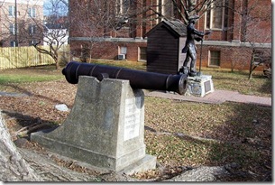 Cannon from Fort Loudoun located at Washington's Office, Winchester, VA