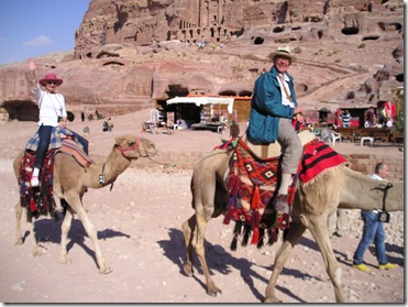 213a Boak and Di on Camels at Petra
