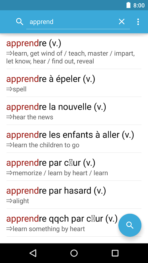 Dictionnaire Anglais Français Applications Android sur Google Play