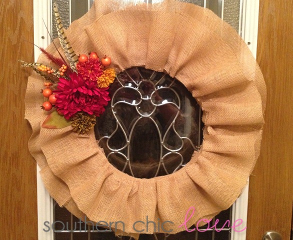 fall burlap wreath