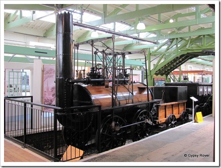 Locomotion. The first loco to run on a public railway. Ran from 1825 until 1841. In 1850 it became a static boiler at a factory.