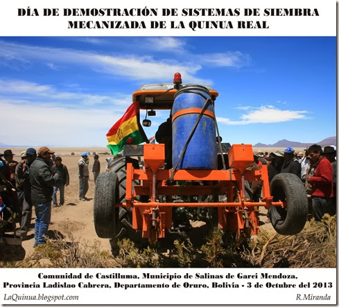 Día de Demostración de sistemas de siembra mecanizada de la Quinua Real-Castilluma, Oruro-Rubén Miranda_LaQuinua.blogspot.com