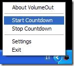 VolumeOut Start Countdown 