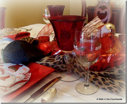 A Walk in the countryside: Christmas tablescape with leopard