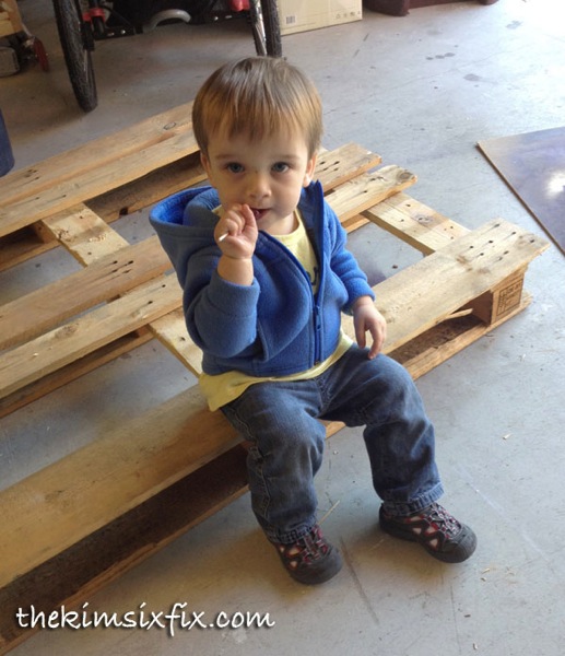 Baby on pallet