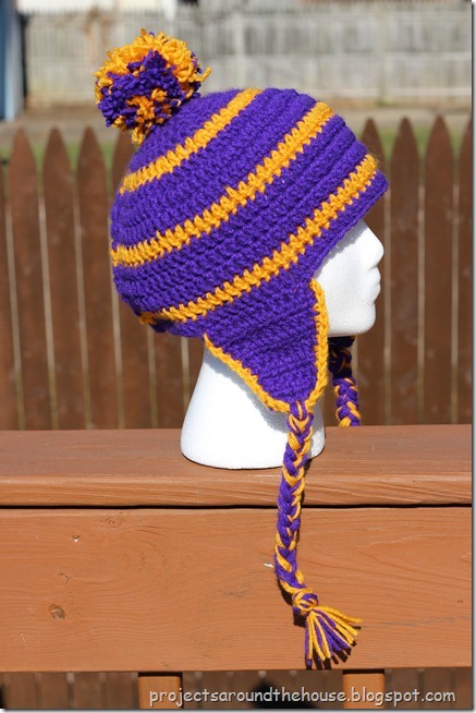 Crochet Men's Striped Earflap Hat Pattern Crochet Men's Striped Earflap Hat Pattern