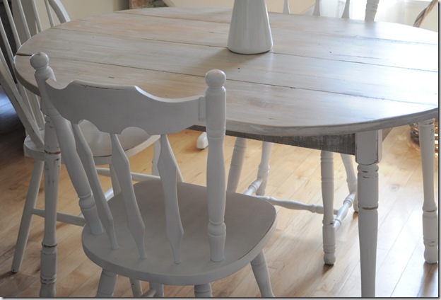 kitchen plank table with chairs