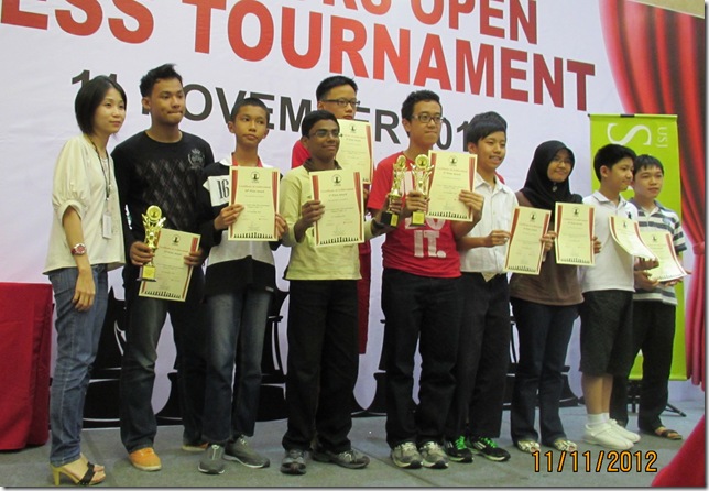 Top 10 winners of U-16 category Summit Jr Open 2012