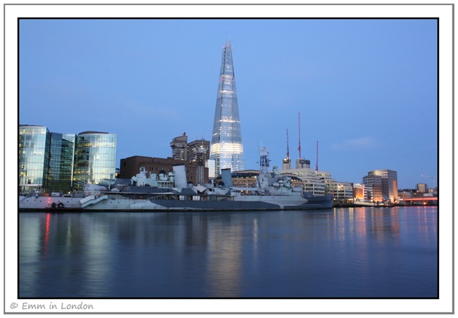 The Shard and HMS Belfast at Dawn