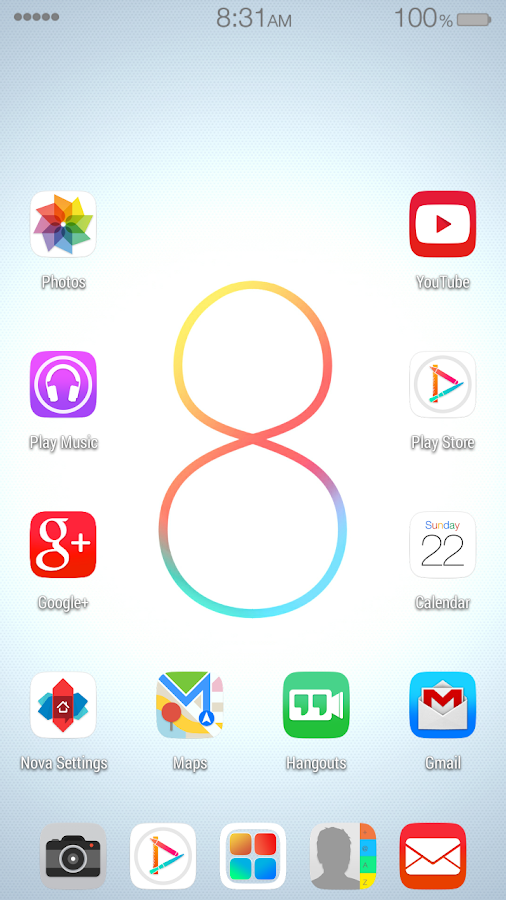 Ultimate iOS8 Launcher Theme - screenshot