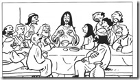 ultima cena jesus colorear (1) ultima cena jesus colorear (1)