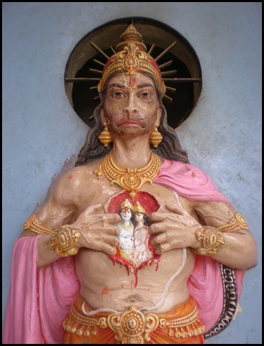 Hanuman Showing Love for Rama and Sita