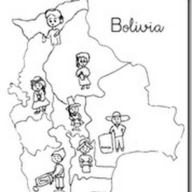 Colorear Niños de regiones de Bolivia