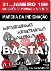 Marcha da Indignação Lisboa.Jan 2012