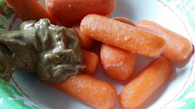 Almond Butter and Baby Carrots Cell Photo by Trisha
