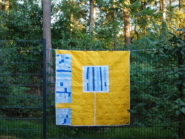 Yellow Improv Quilt outtake