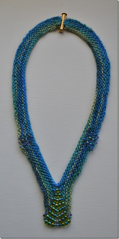 Knitted Beaded Necklace 003