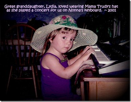 2001 - Lydia and Mama Trudy's hat