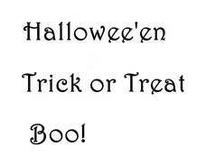 Halloween Candle Text