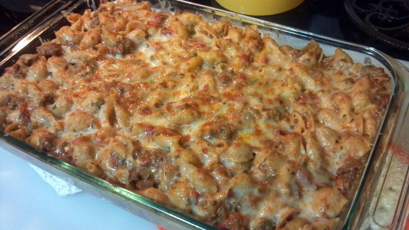 The Garlic Press Chili Con Queso Pasta Bake