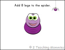 Play Dough Mats- Spider