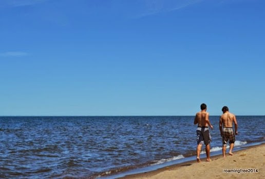 Checking out the beach