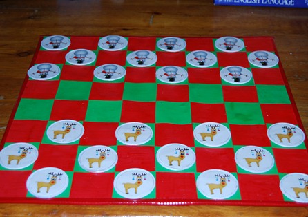 homemade checkers game