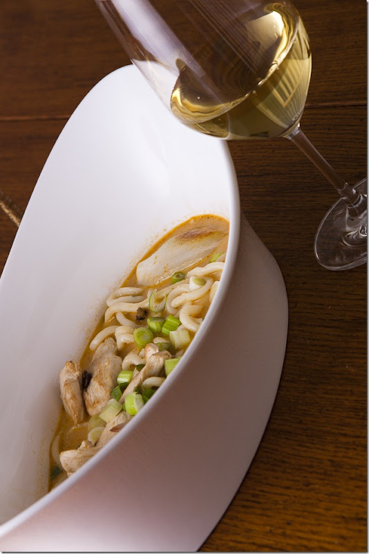 Udon Noodle Soup with Thai Curry Paired with 2008 Frei Brothers Reserve Russian River Valley Chardonnay