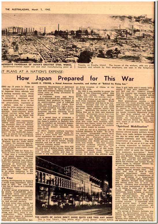 how japan prepared for WWII 1942 article