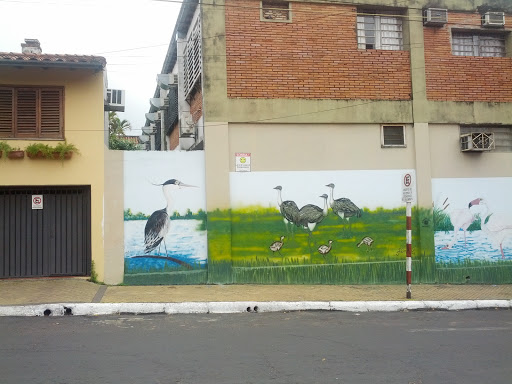 Mural Cristo Rey Con Aves