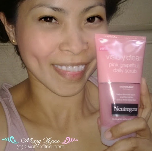 neutrogena visibly clear pink grapefruit scrub