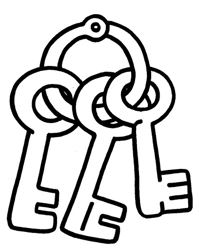 KEYS COLORING PAGES