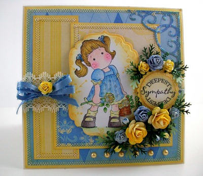 Tilda with Butterfly Dress Sympathy Card