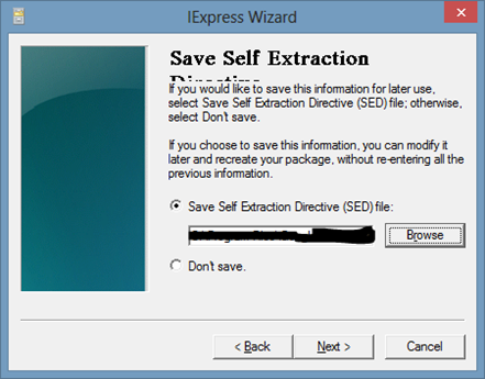 save self extraction