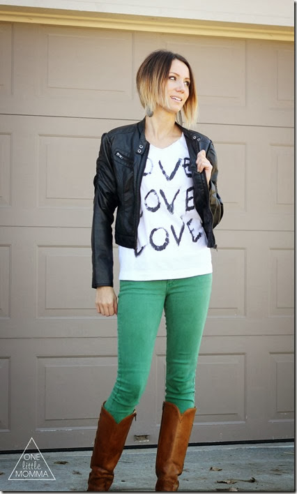 DIY Graphic LOVE tee- super easy and quick to make this fun tee!