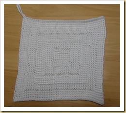 Tunisian Crochet washcloth