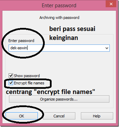 winrar, password, membuat password