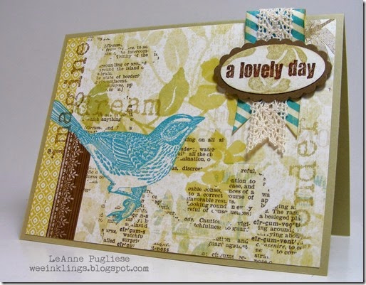LeAnne Pugliese WeeInklings Skylark Lovely Day Card Stampin