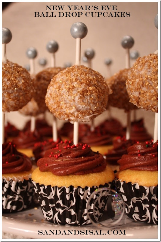 New Years Eve Ball Drop Cupcakes