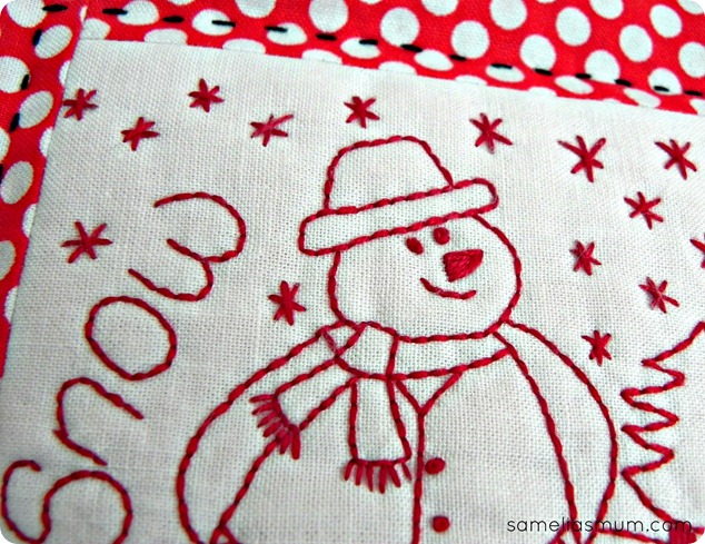 Snowman Stitchery