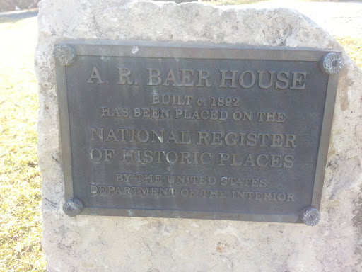 A.R. Baer House Plaque