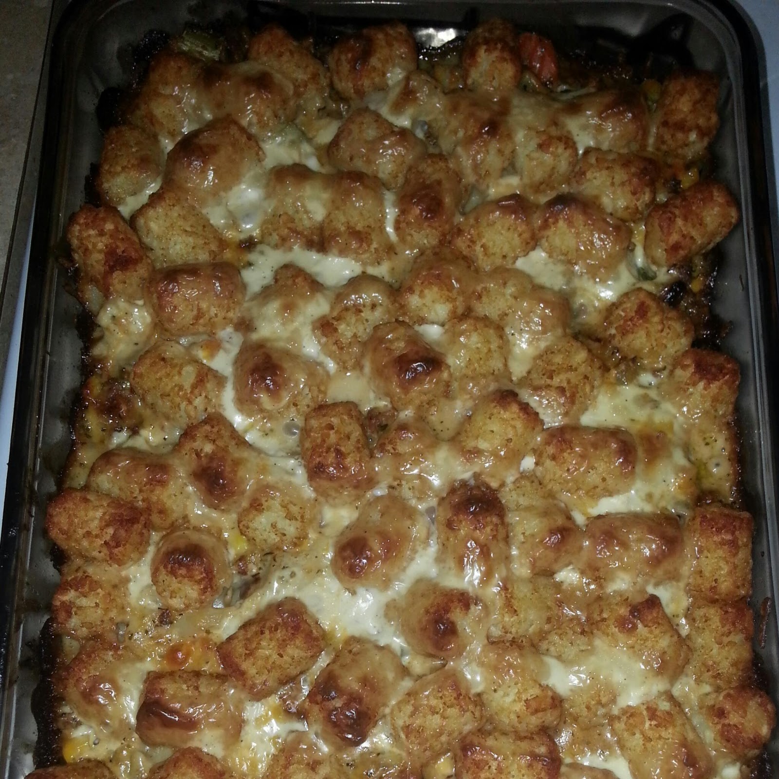 Roxy's Ramblings Alfredo Style Tater Tot Casserole