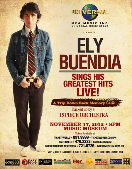 Ely Buendia Greatest Hits Live in Concert