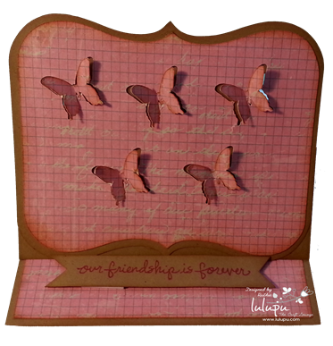 Easel Card - Butterflies flying - Lulupu The Craft Lounge - Ruthie DT - Silhouette Cameo 3