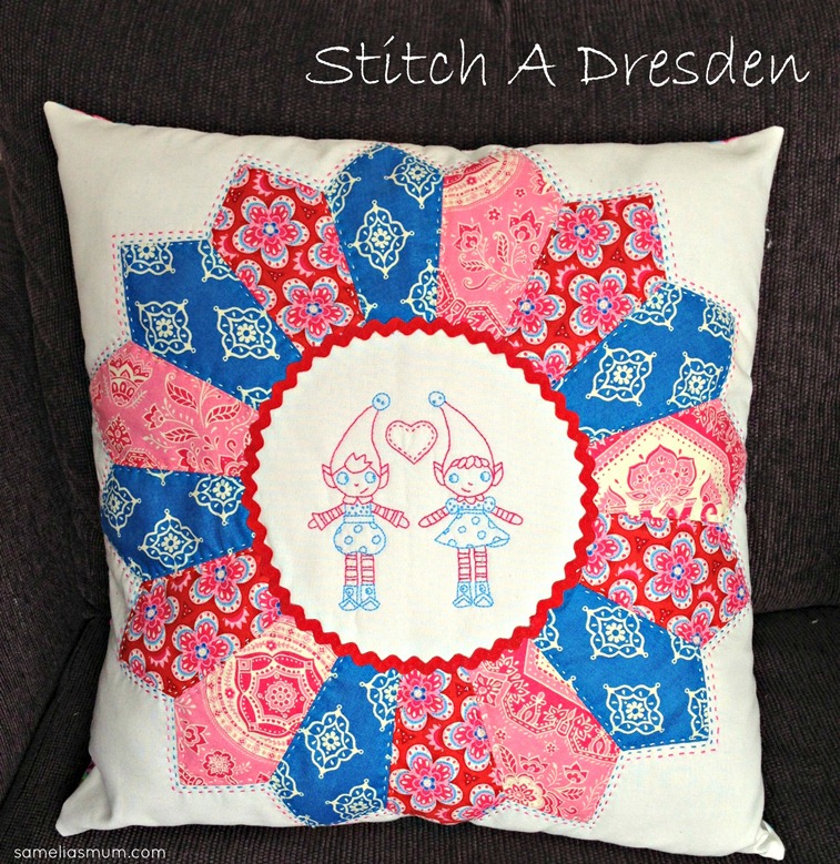 Stitched Dresden Pillow