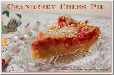 Cranberry Chess Pie slice