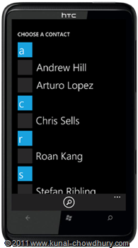 WP7.1 Demo - Phone Number Chooser Task